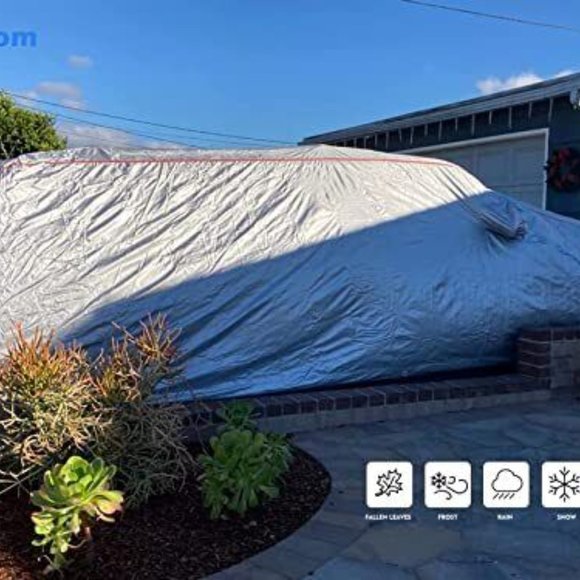 Tecoom Hard Shell Zipper Design Waterproof UV-Proof Windproof Car Cover NIB - Picture 4 of 13